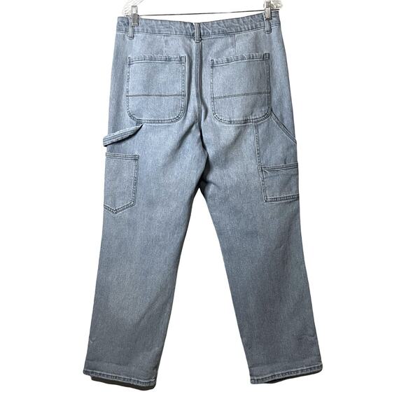 Sincerely Jules Carpenter Jeans Womens Size 11 Blue Utility Jeans Straight Leg - Picture 5 of 6